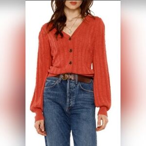 ❤️ HEARTLOOM × REVOLVE BLAINE CARDIGAN SWEATER IN SPICE, MEDIUM